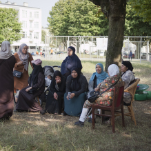 A photograph of a group Muslim women in The Hague