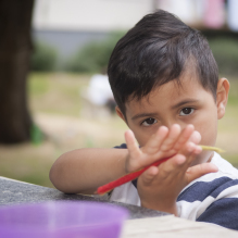 Portrait of a little boy in Moerwijk, The Hague